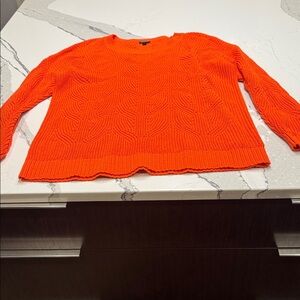 Torrid Bright Orange Knit Sweater Sz 2 Never Worn